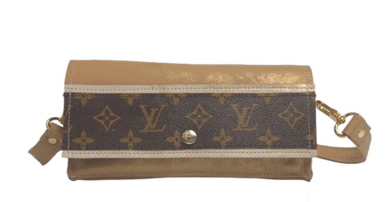 UPCYCLED  Louis Vuitton Bronze Leather Shoulder Bag