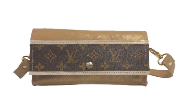 UPCYCLED  Louis Vuitton Bronze Leather Shoulder Bag