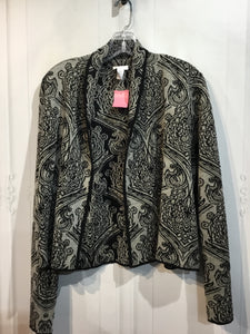 CHICO'S Size M/8 Black Tops