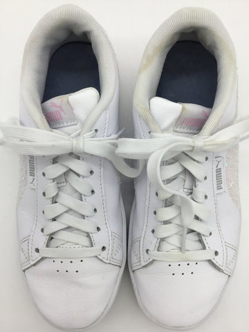 Puma Size 5 White & Iridescent Shoes