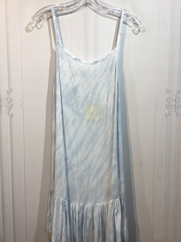 Gaya Size M/8-10 White & Powder Blue Dress