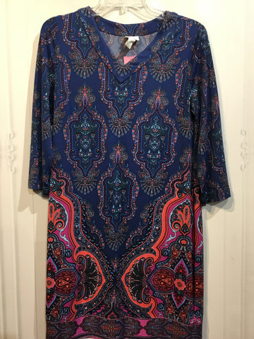 CHICO'S Size S/4 Blue DRESS/1 PIECE