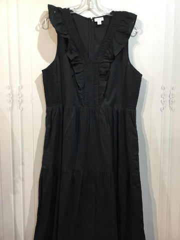 JCREW Size L/12-14 Black Dress