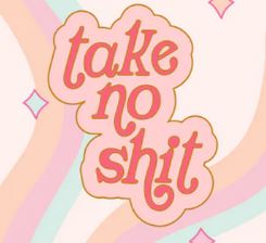 "take no shit"  Enamel Pins