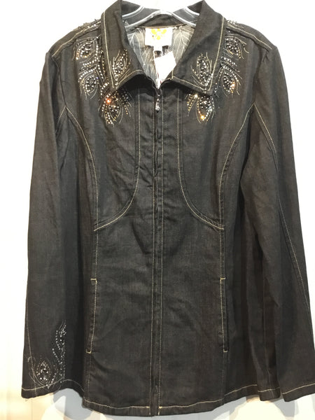 NWT Ameri Mode Size Medium Black Tops
