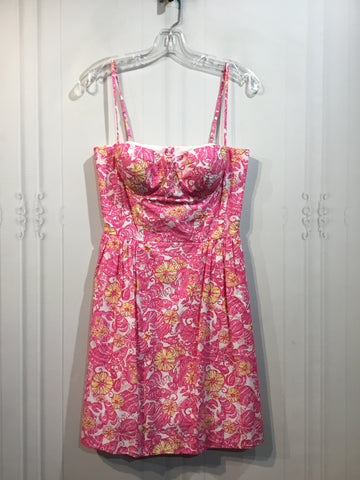 Lilly Pulitzer Size S/4-6 White/Pink/Yellow Dress
