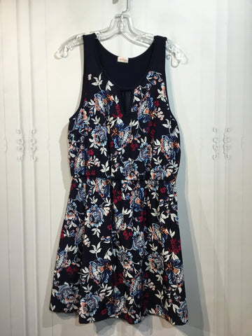 Pixley Size L/12-14 Navy & Floral Dress