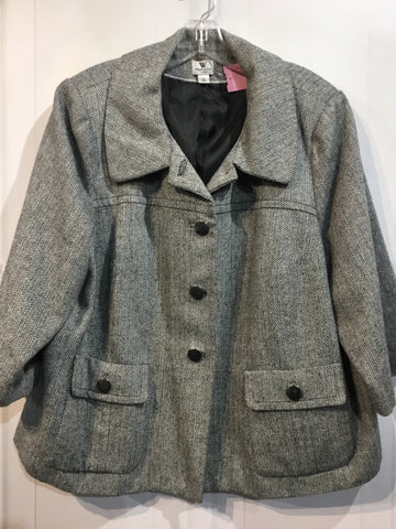 Worthington Size 2X Black Outerwear