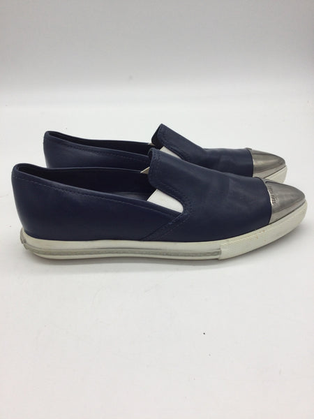 LUXURY MIU MIU Size 7 Blue Shoes