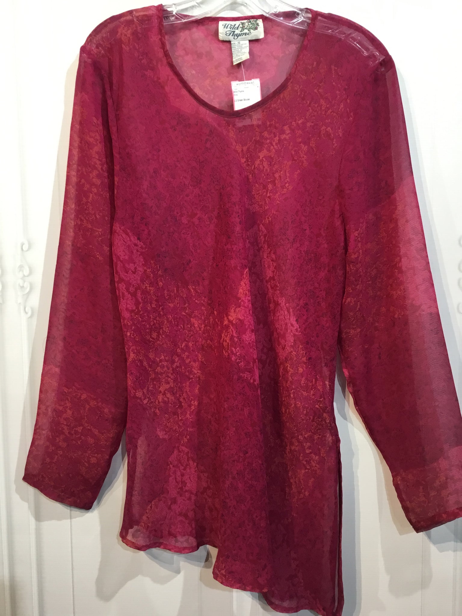 Wild Thyme Size XL Pink Tops