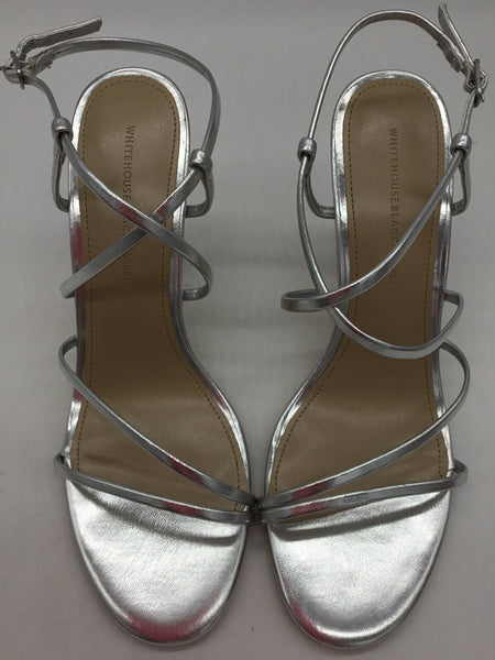 White House Black Market Size 10 Silver Shoes