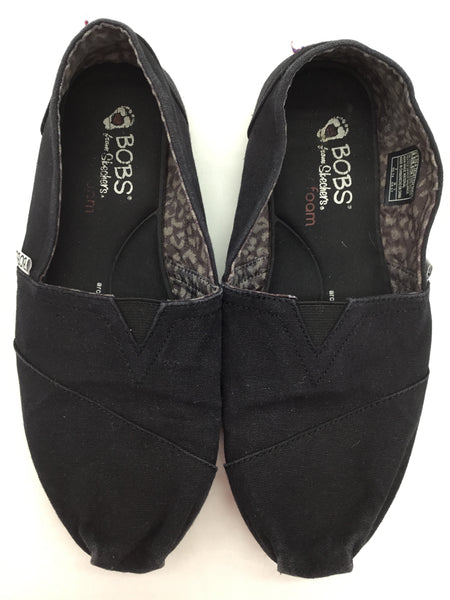 Bobs Size 8.5 Black Shoes