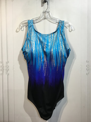 Longitude Size 2X/20W Blue SWIMWEAR/COVER UP