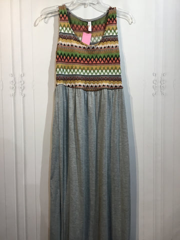 xhilaration Size Large Grey DRESS/1 PIECE