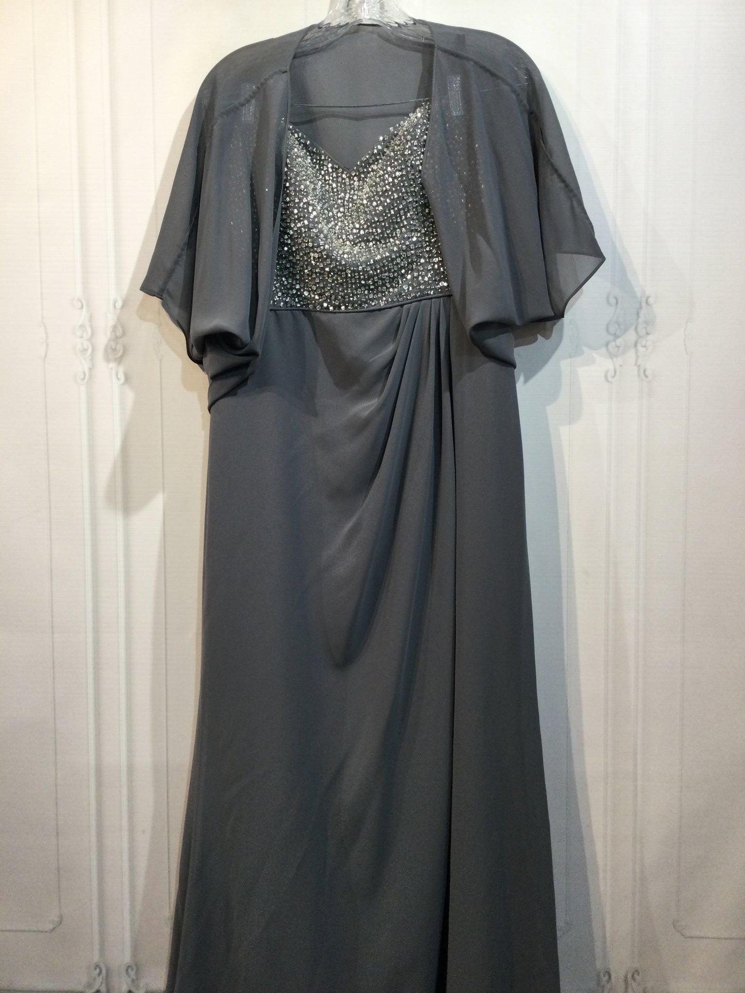 Alfred Angelo Size M Grey DRESS/1 PIECE