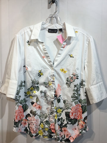 7th Ave by New York & Company Size Large White Tops