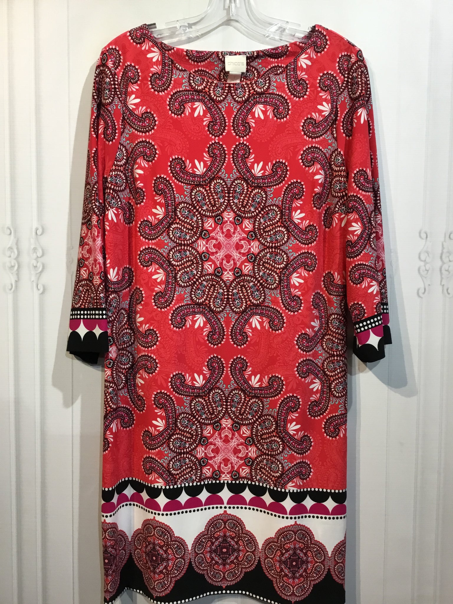 CHICO'S Size M/8 Pink DRESS/1 PIECE