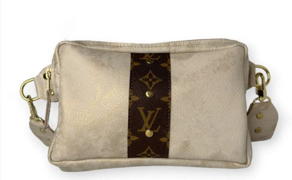 UPCYCLED  Louis Vuitton Stone Leather Belt Bag