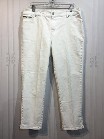 CHICO'S Size L/14 White Bottoms