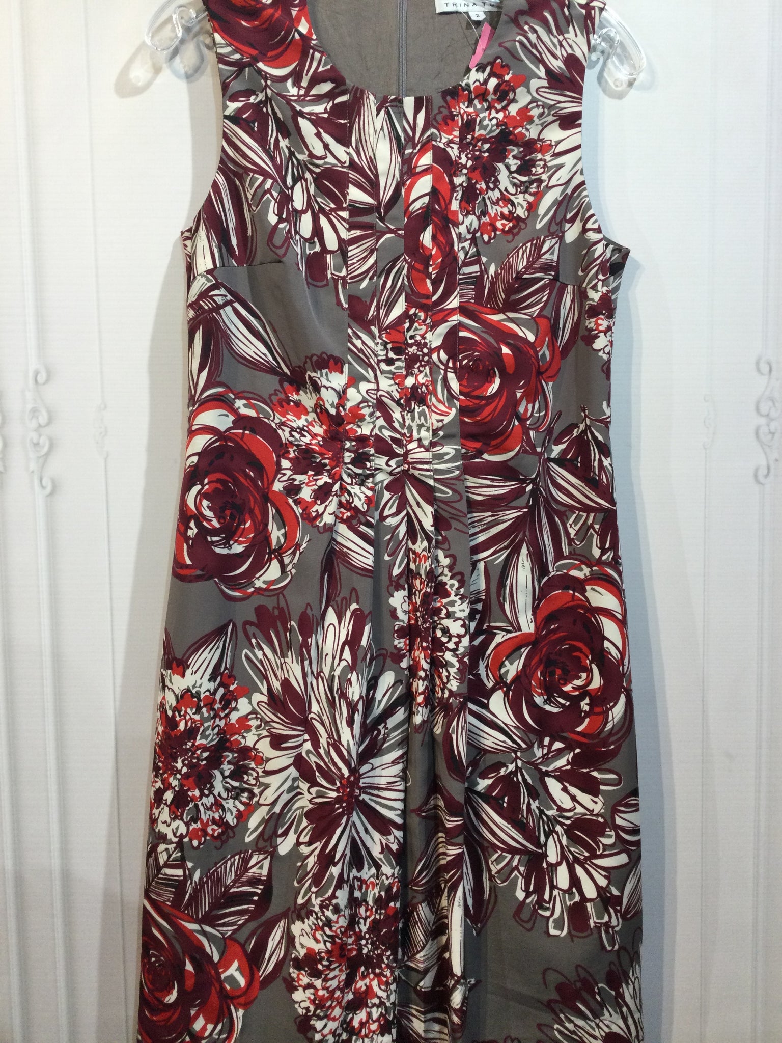 Trina Turk Size XS/2 Grey DRESS/1 PIECE