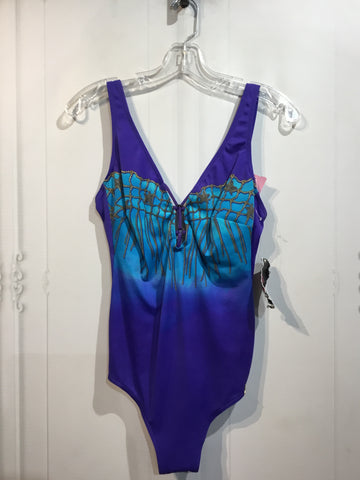NWT - Luber Size XL/16 Blue SWIMWEAR/COVER UP