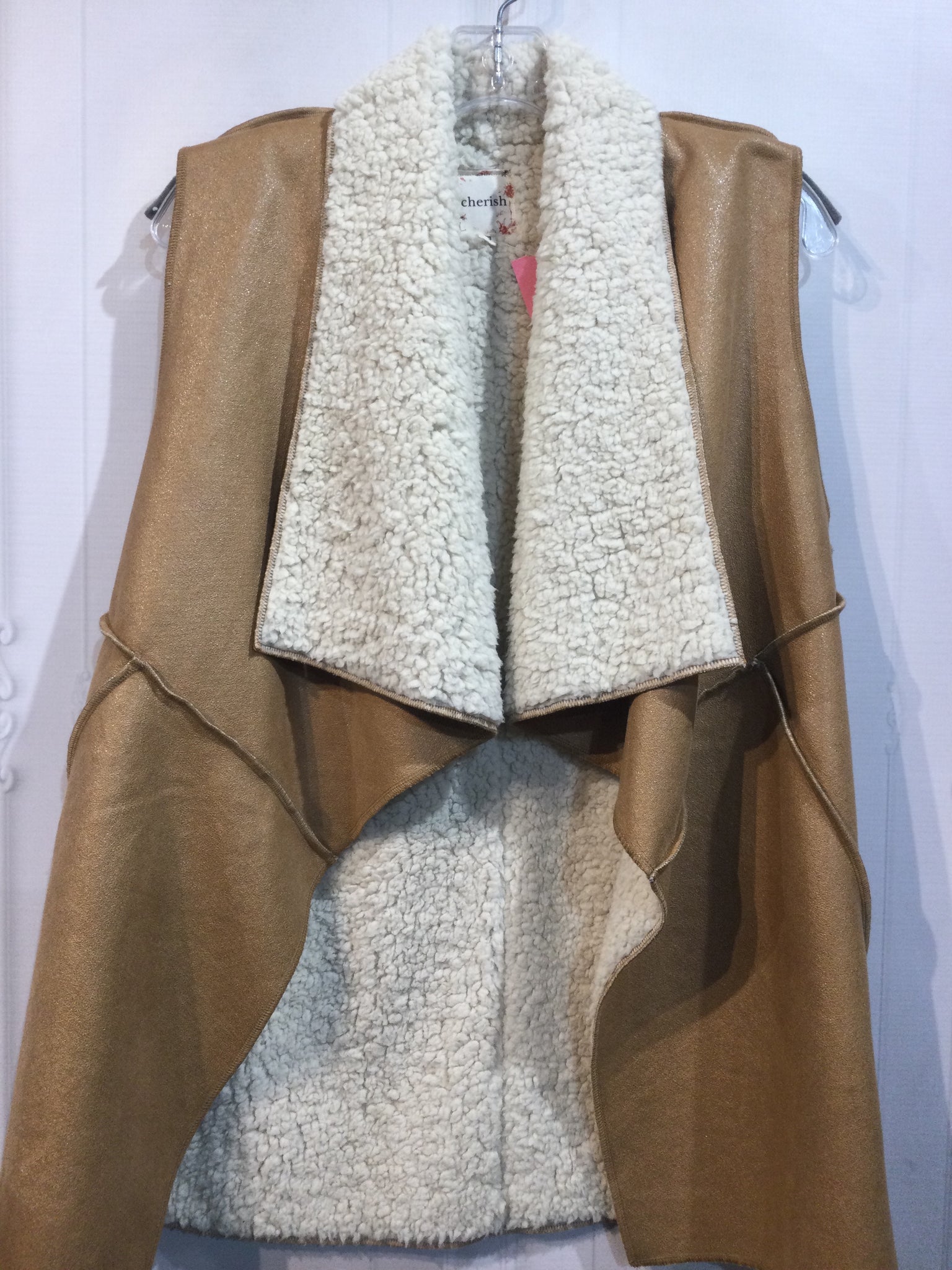 Cherish Size Medium Beige Tops