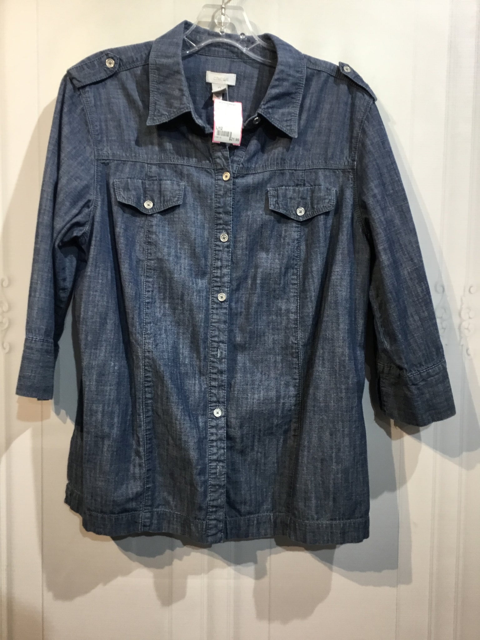 CHICO'S Size L/12 Blue Tops
