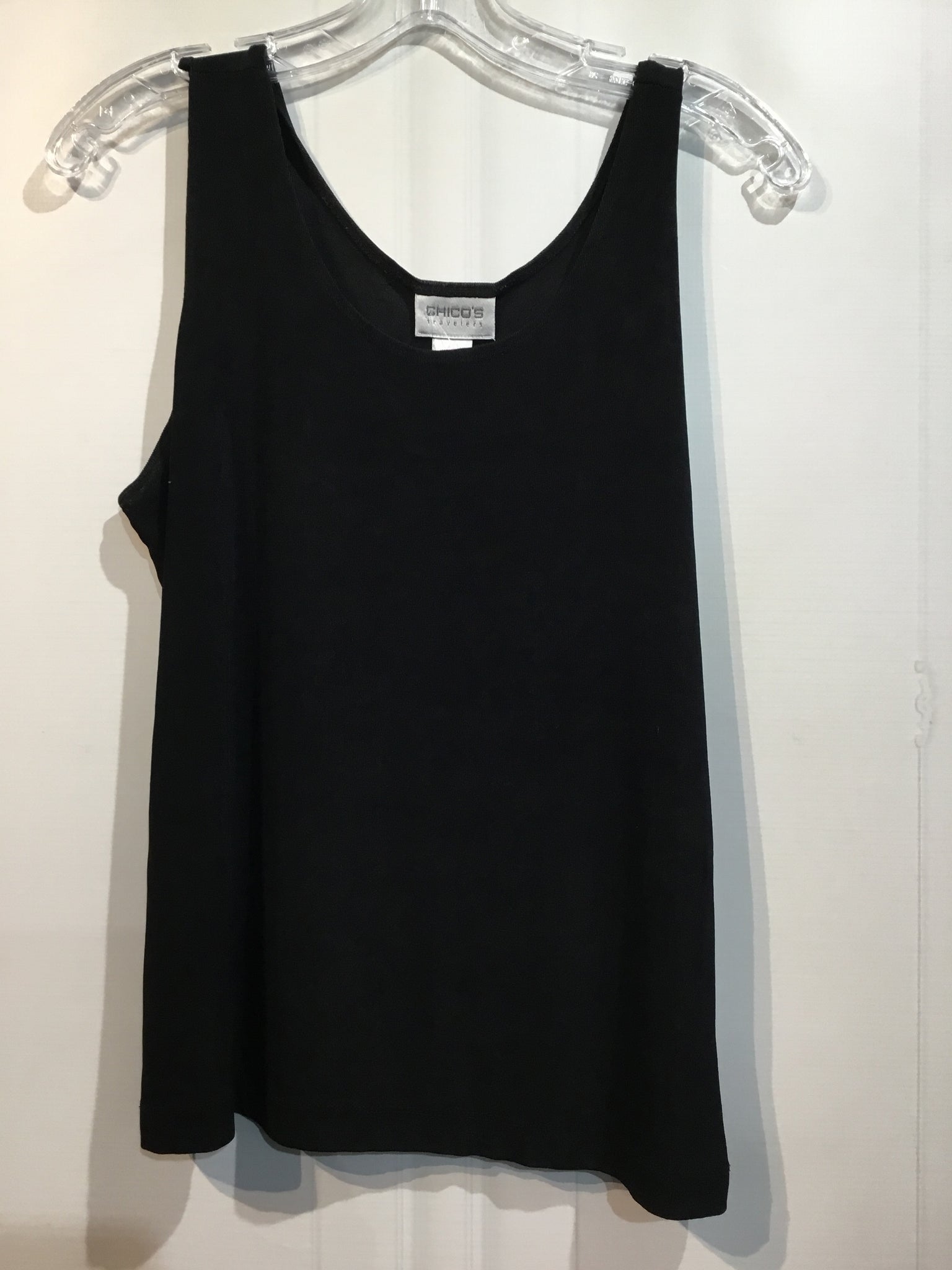 CHICO'S Size L/12 Black Tops