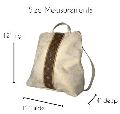 UPCYCLED  Louis Vuitton Stone Leather Backpack