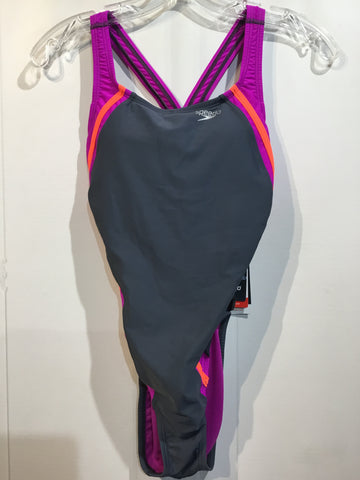 NWT Speedo Size S/6 Grey SWIMWEAR/COVER UP