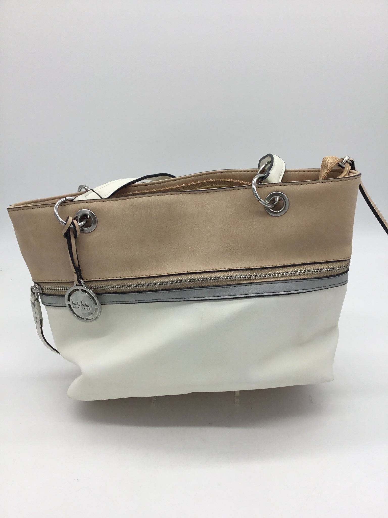 Nicole Miller Size Medium Beige Purses/Wallets