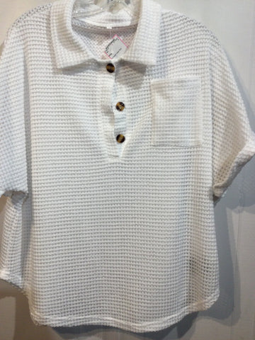 Size L White Tops