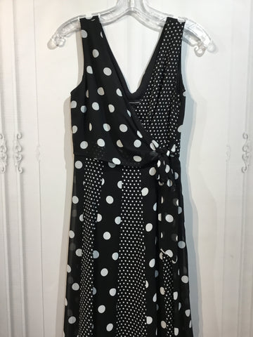 INC International Concepts Size XSP/0-2P Black & White Dress