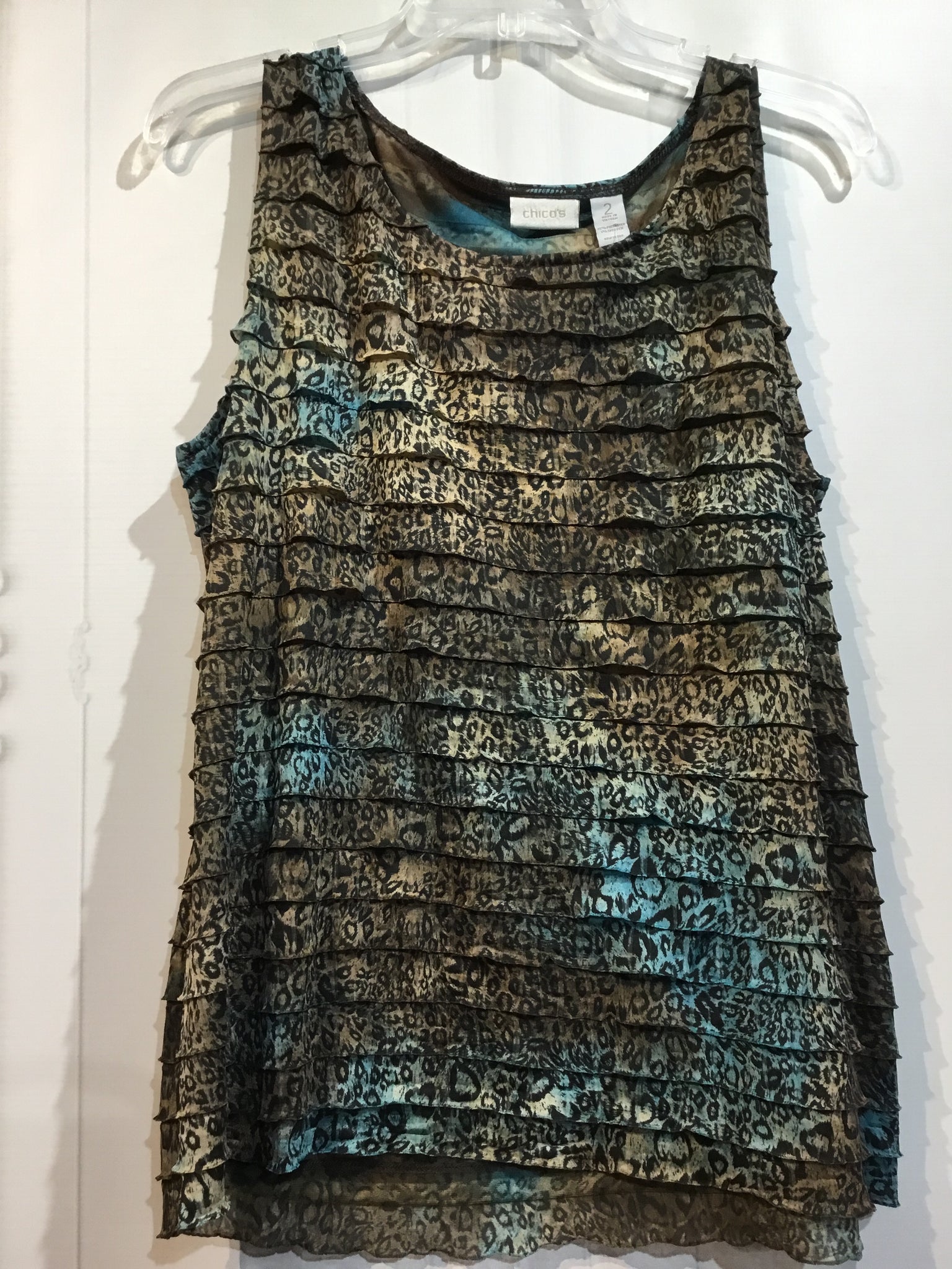 CHICO'S Size L/12 Brown Tops