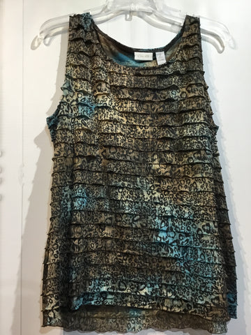 CHICO'S Size L/12 Brown Tops