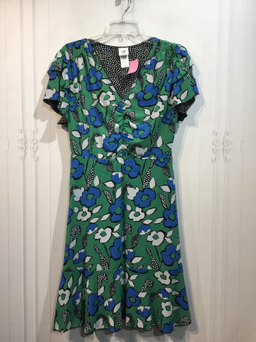 CABI Size M/8-10 Green/Blue/Black/White Dress