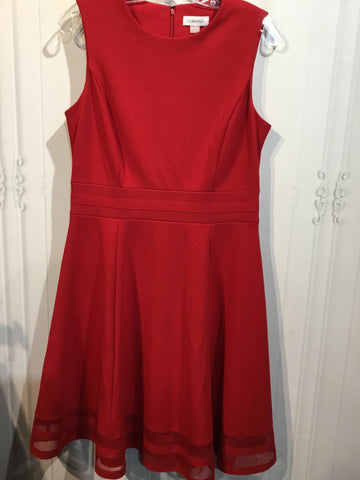 Calvin Klein Size M/10 Red DRESS/1 PIECE