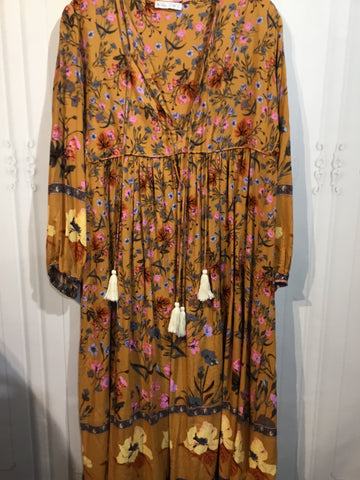 R. Vivimos Size Large Orange DRESS/1 PIECE