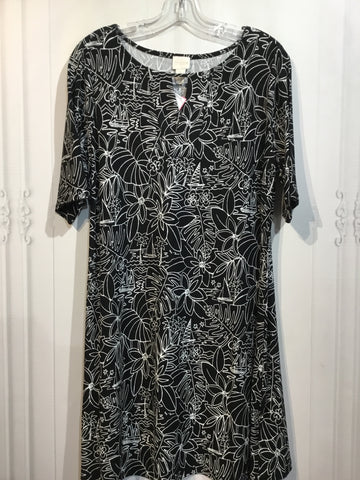 CHICO'S Size M/8 Black DRESS/1 PIECE