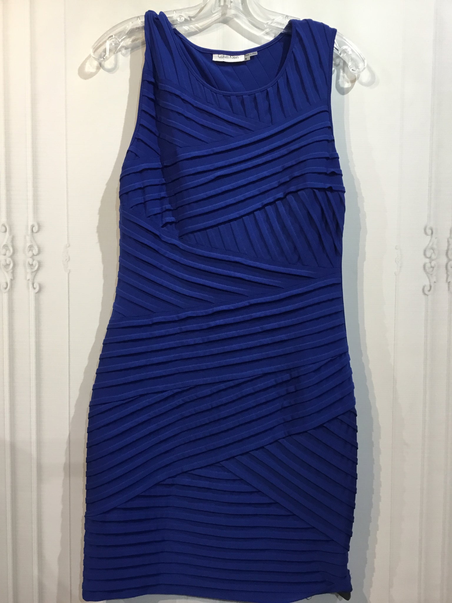 Calvin Klein Size S/6 Blue DRESS/1 PIECE