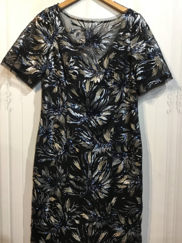 Carmen Marc Valvo Size M/10 Blue DRESS/1 PIECE