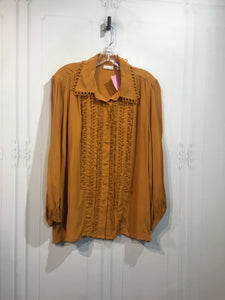 Eva Mendes Size L Yellow Tops