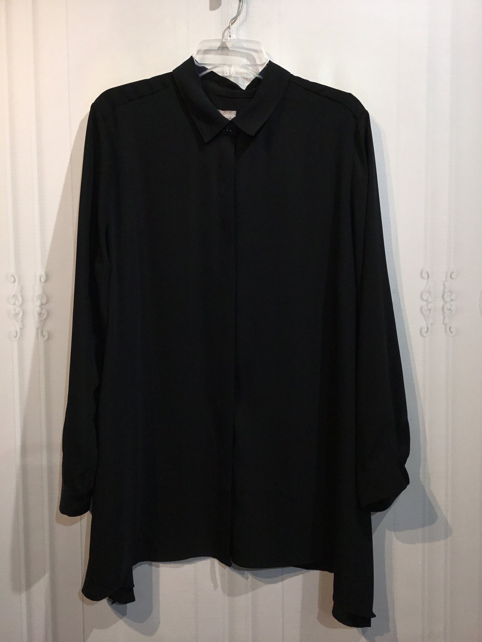 CHICO'S Size XL/16 Black Tops