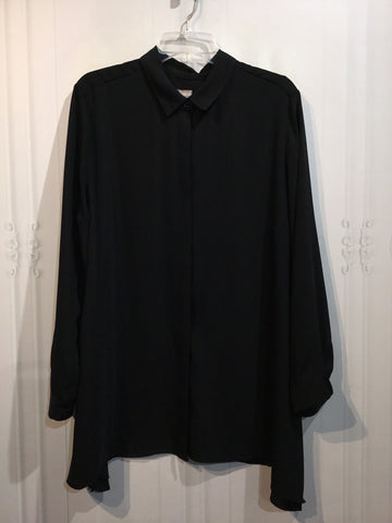 CHICO'S Size XL/16 Black Tops