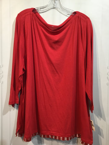 Talbots Size 3X/22-24 Red Tops