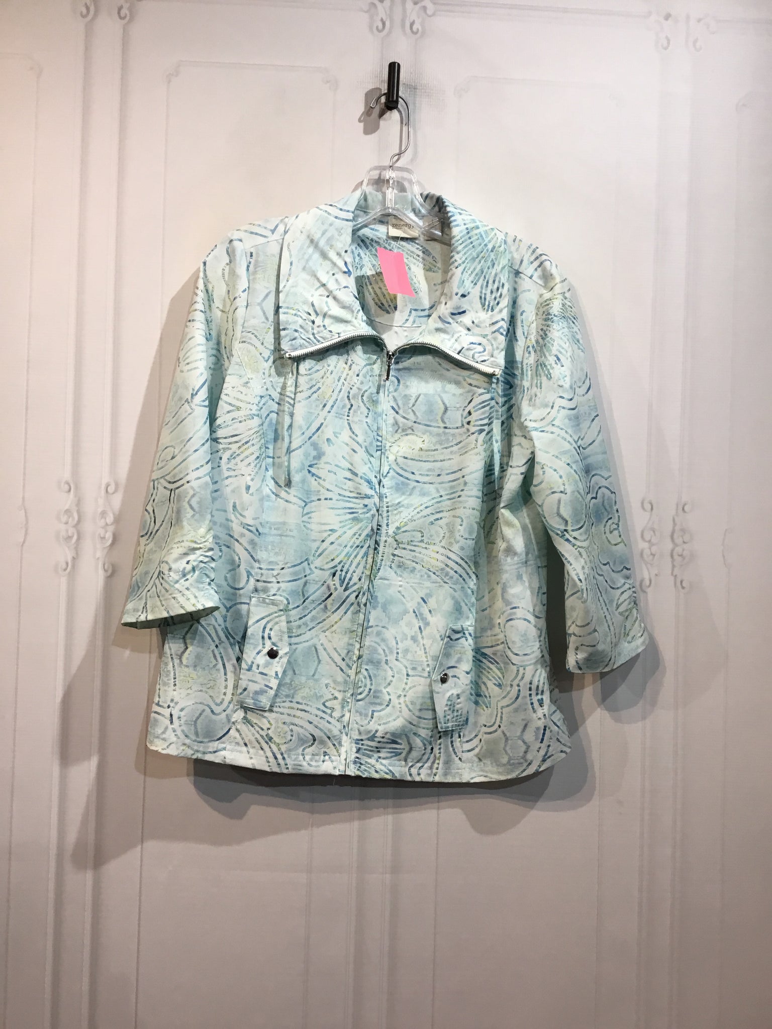 Zynergy by Chicos Size M/8 Blue Tops