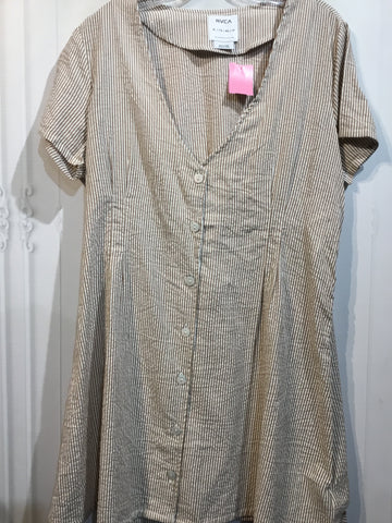 rvca Size Extra Large Beige DRESS/1 PIECE