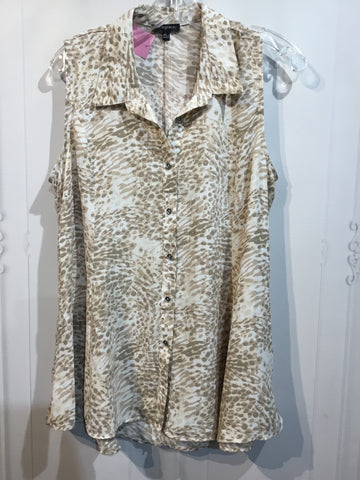 Ava & Grace Size Large Beige Tops