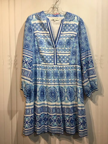LUXURY Hale Bob Size Large Blue DRESS/1 PIECE