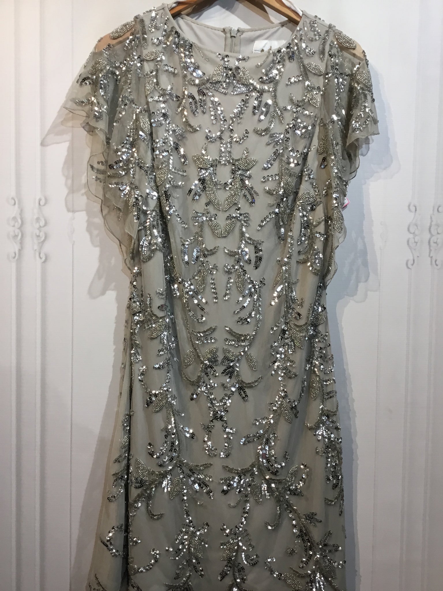 LUXURY NWT Johnny Was Size M/8 Silver DRESS/1 PIECE